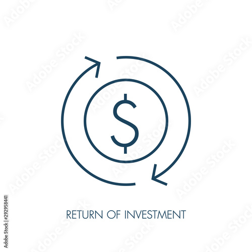 Return of Investment Line Icon photo