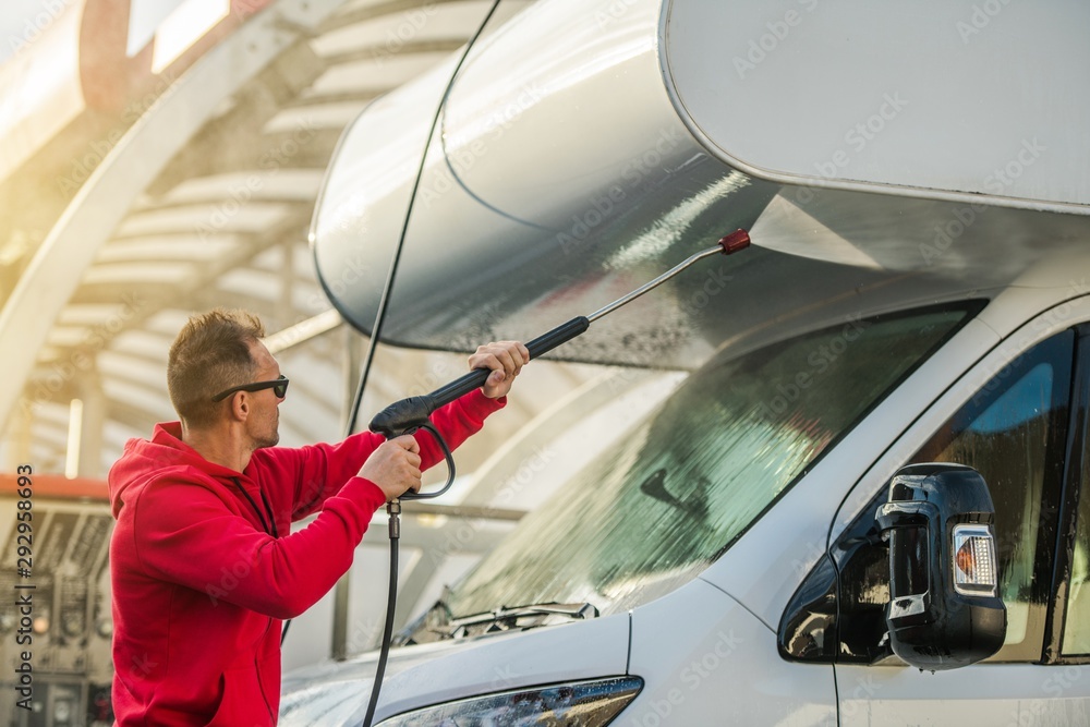 RV Camper Car Wash Stock Photo Adobe Stock