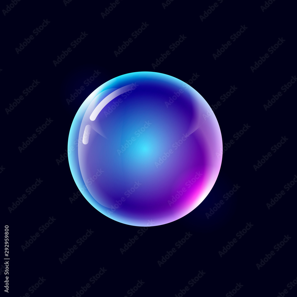 Realistic gradient sphere in vector.