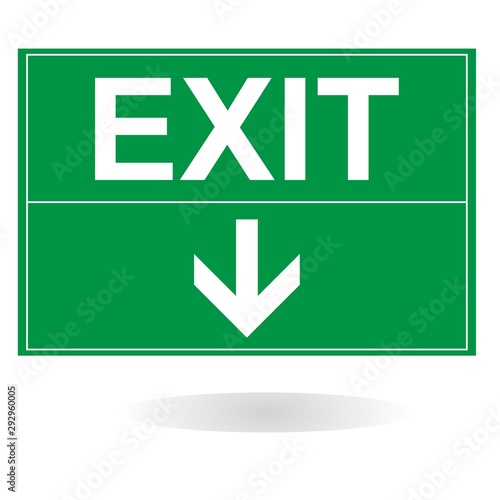 Green emergency exit sign
