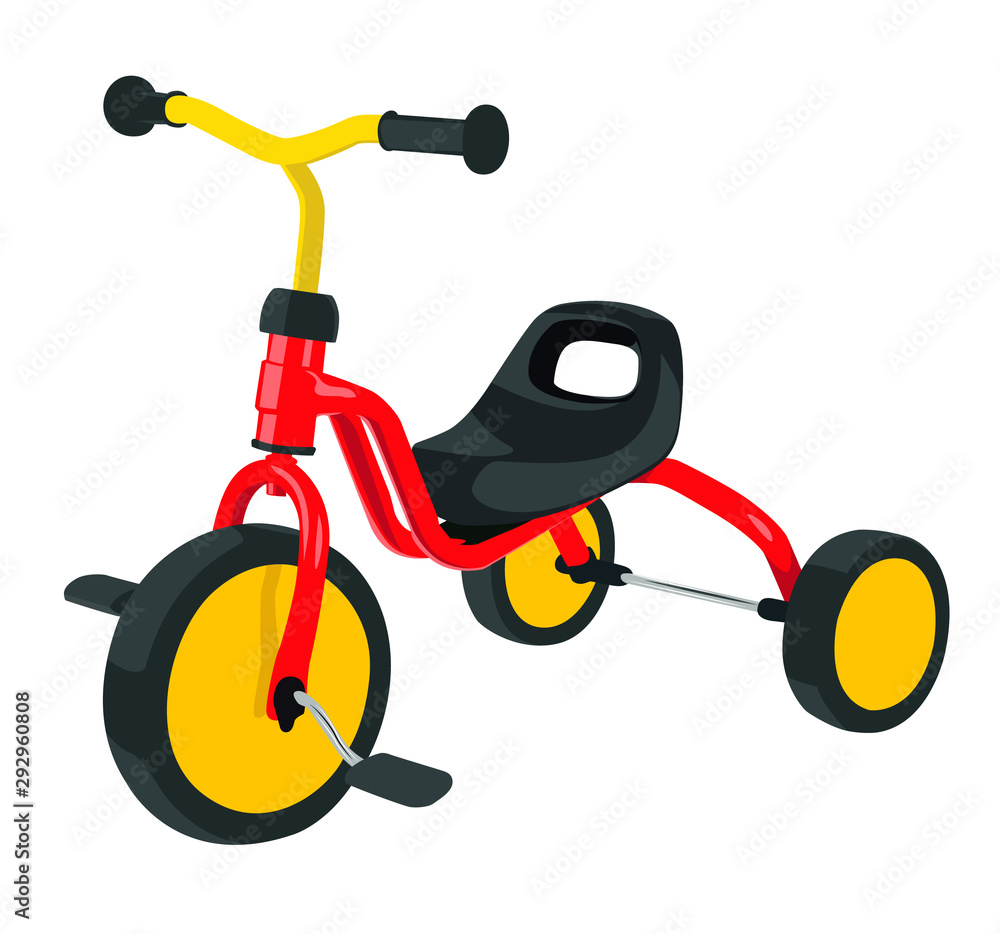 3 wheel bike kids vector illustration Stock Illustration | Adobe Stock