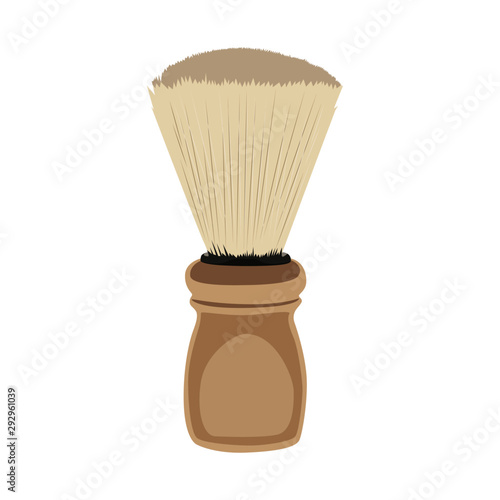 shaving brush isolated vector illustration