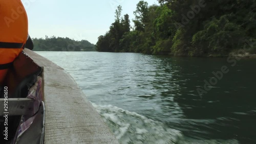 Outstanding landscape view from a boat trip on lake kivu, Rwanda Africa photo