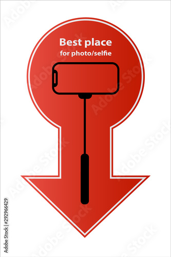 Allowed sign is the best place for selfie sticks camera Vector photography of a mobile phone smartphone is prohibited sign icon monopod selfie icon is allowed Take care to keep your hands in the shape