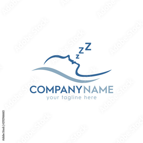 sleeping logo template 