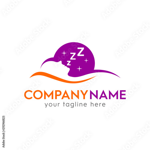 sleeping logo template 