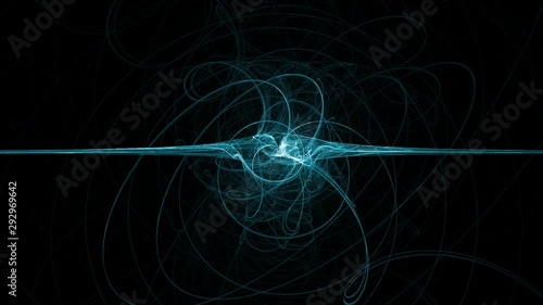 Blue lines: colourful abstract flame fractal animation, seamlessly looping background render.
