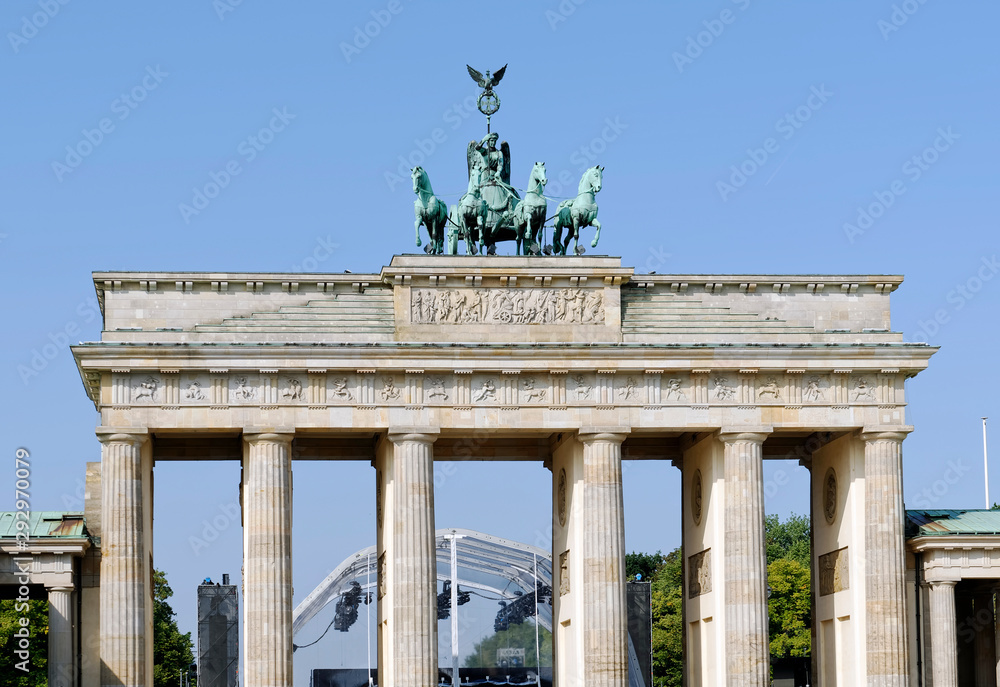 Brandenburg Gate, a famous landmark and national symbol in Berlin, Germany