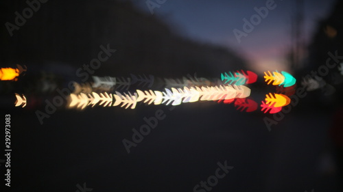 blurry artistic diaphragm evening city