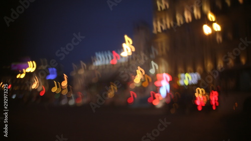 blurry artistic diaphragm evening city