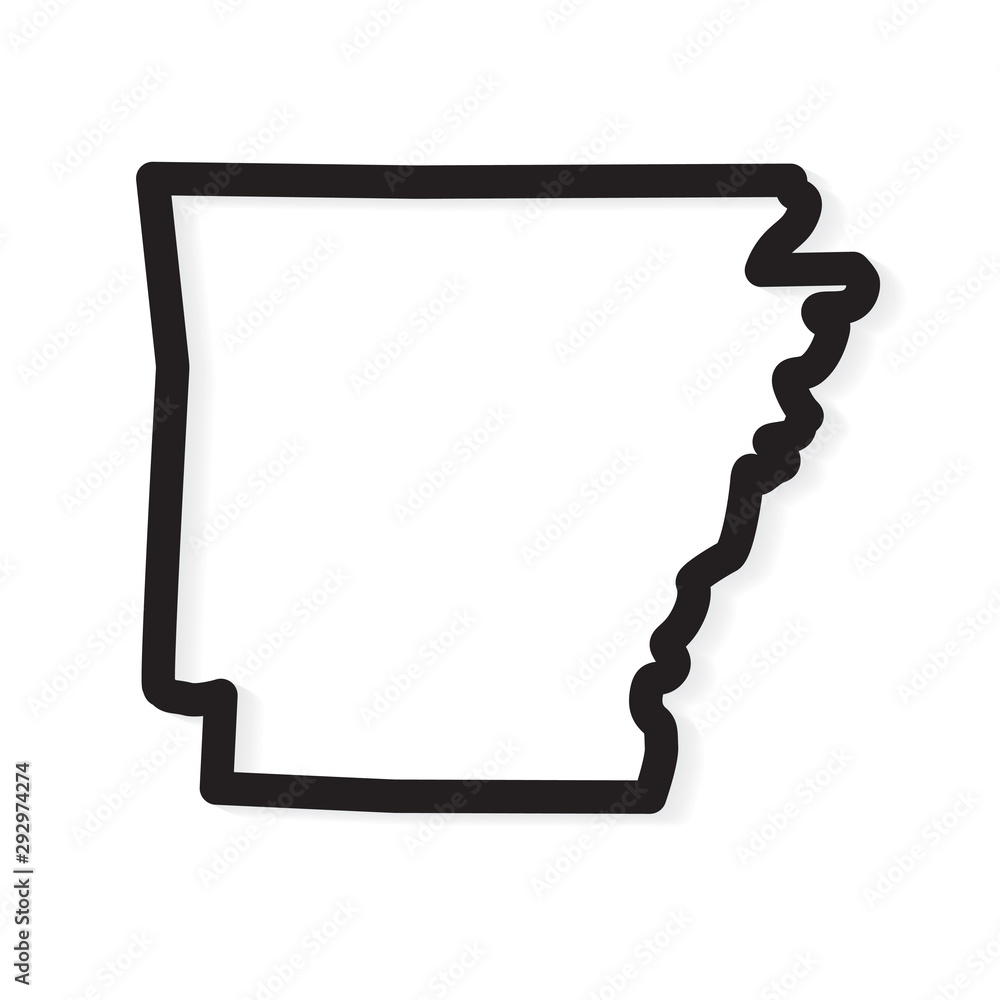 Black Abstract Outline Of Arkansas Map Vector Illustration Stock   1000 F 292974274 QM5kRozFQi53Wfa4Fkl6F5lfpmACLW4c 