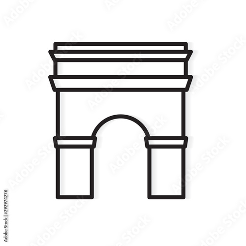 Fotografi triumphal arch icon- vector illustration
