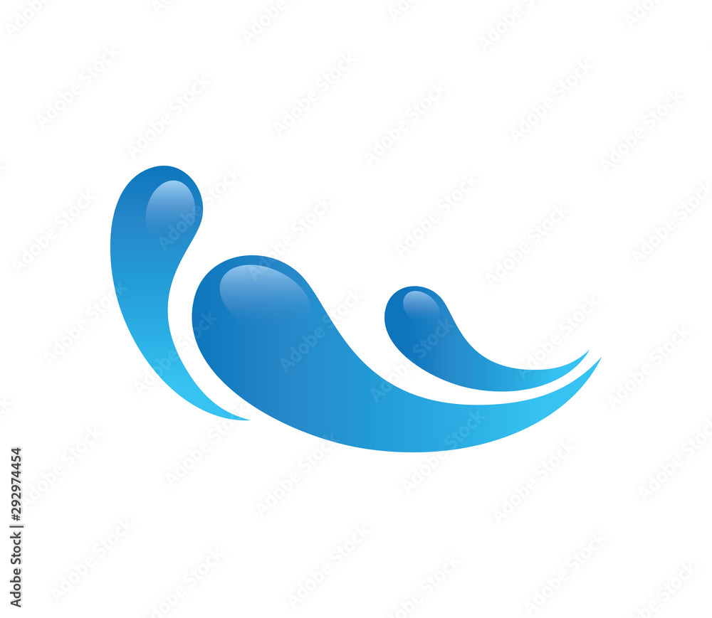 water waves design elements vector