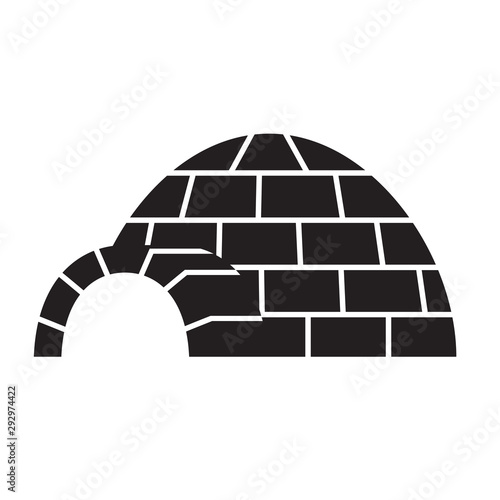 igloo ice house icon- vector illustration