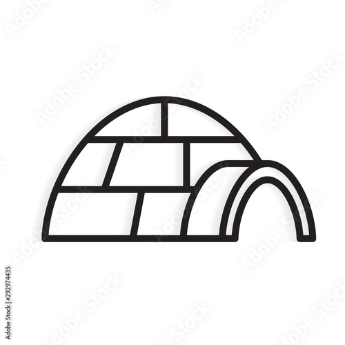 igloo ice house icon- vector illustration