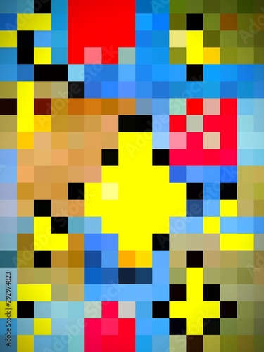 abstract background with colored graphical pattern of squares
