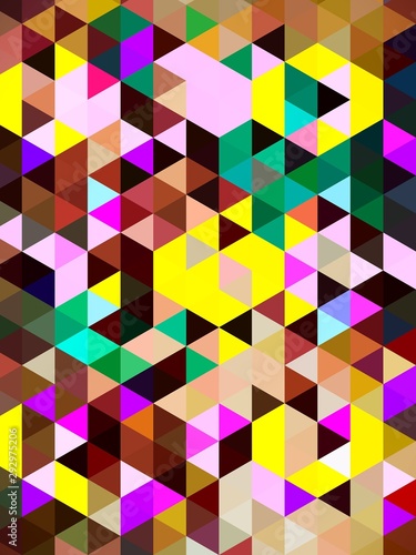abstract background with triangles in multi-colors