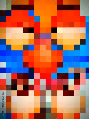 abstract mosaic background with multi-colour squares