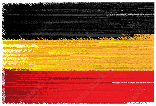 Obraz na plátně Germany vector grunge flag isolated on white background