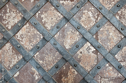 texture of an old iron door