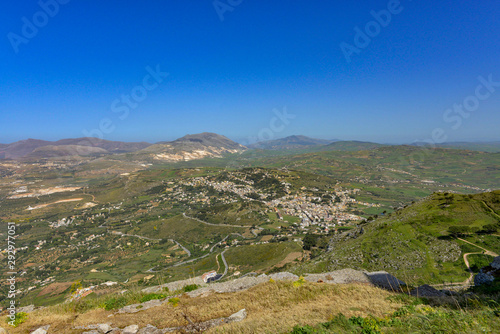 View from Erice in Sicily  Italy