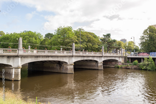 Streets and architecture of the city of Cardiff, Wales. photo