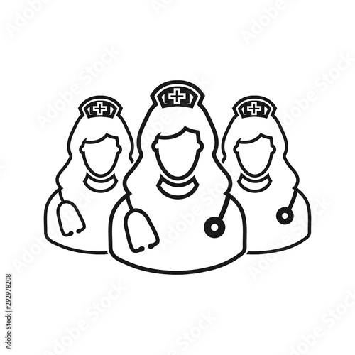 Wallpaper Mural Nurse Line Icon. Vector EPS. Torontodigital.ca