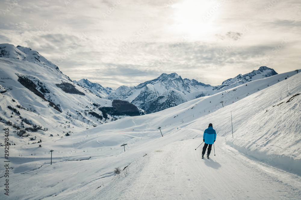 les Deux-Alpes , paysage de neige, hiver