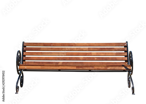 Park bench isolated