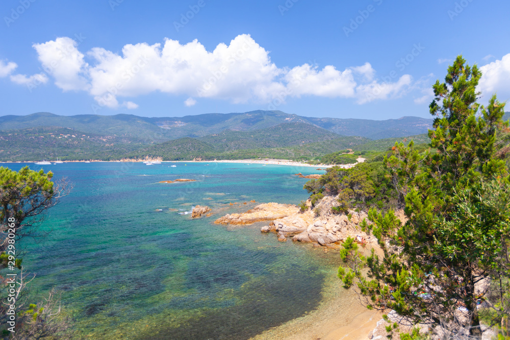 Cupabia beach. Landscape of Corsica, France