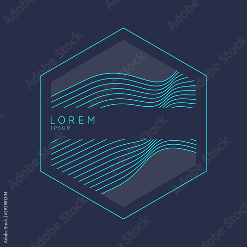 Abstract element with dynamic lines. Vector illustration.