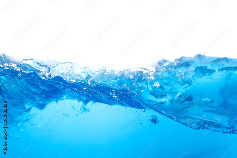 Water splash with bubbles of air, isolated on the white background. Water splash with bubbles of air, isolated on the white background.