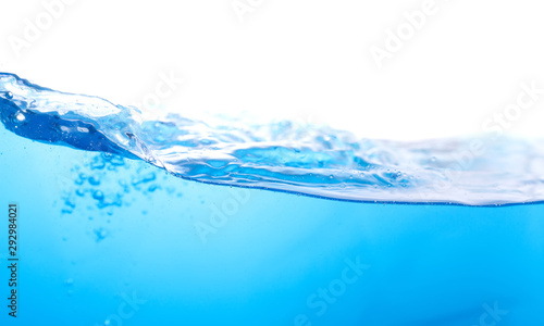 Water splash with bubbles of air  isolated on the white background.