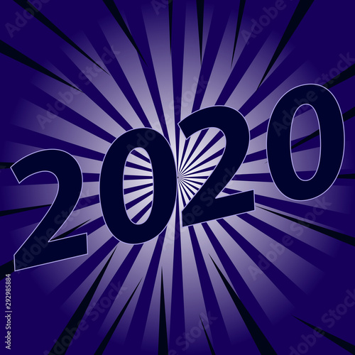 2020 happy new year. vector...