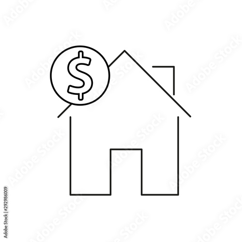 House sale icon. Vector ill...