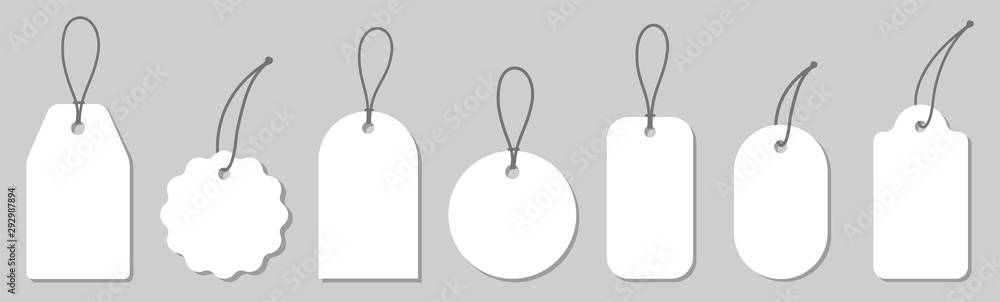 Price tag collection. Paper labels set. Vector