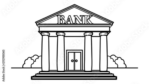 Bank whiteboard animation 4K footage