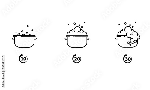 pan icon set ,  cooking icons