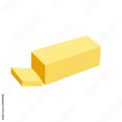 Stick of butter simple illustration