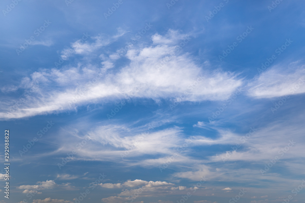 Sky with clouds in summer for background pictures