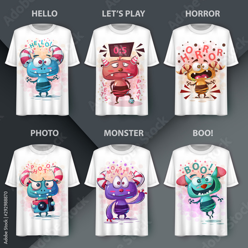 Set monster - idea for print t-shirt