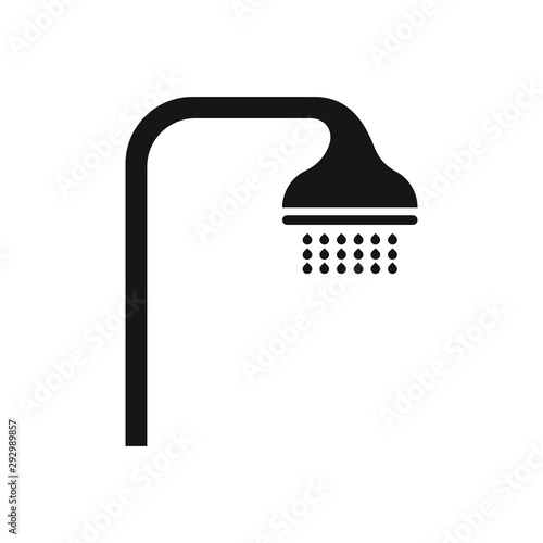 Shower icon on white background. Vector illustration