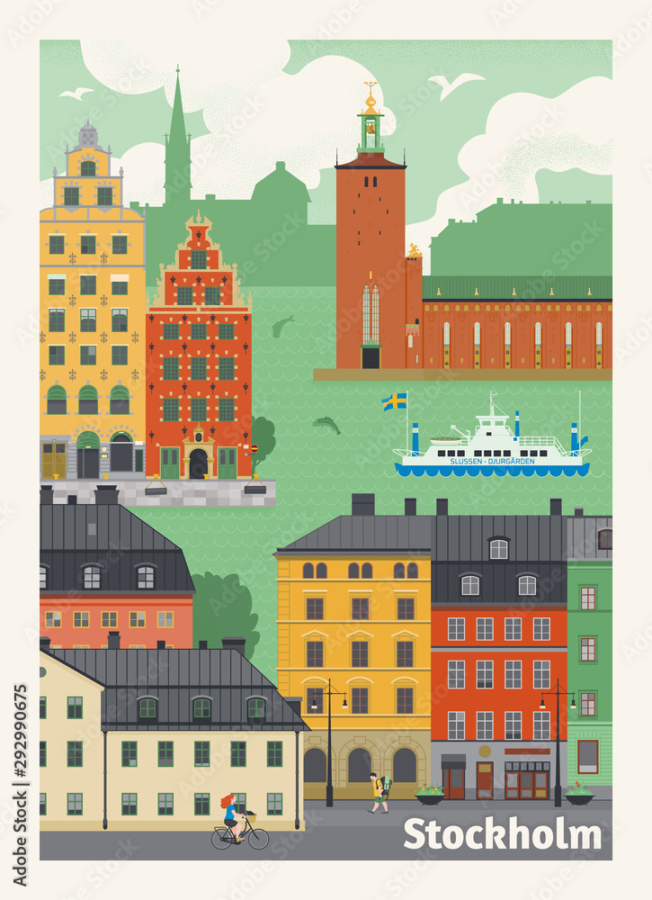 Stockholm vector poster