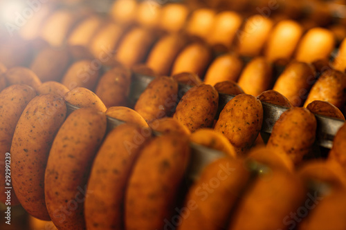 production of sausages - smoking photo