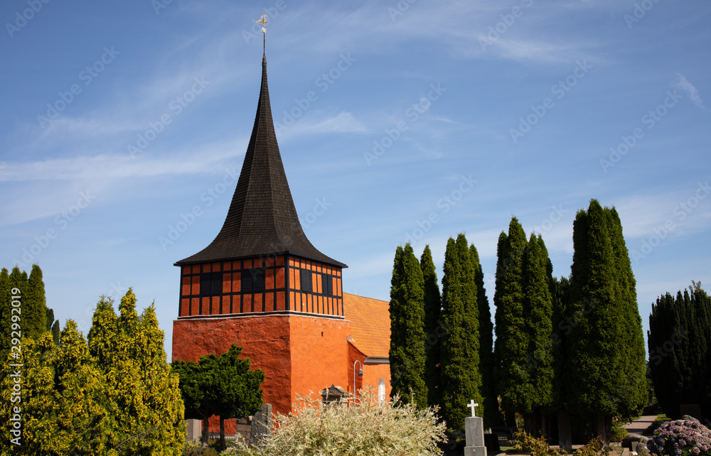 old church, Svaneke Kirke, unique architecture on the island of Bornholm