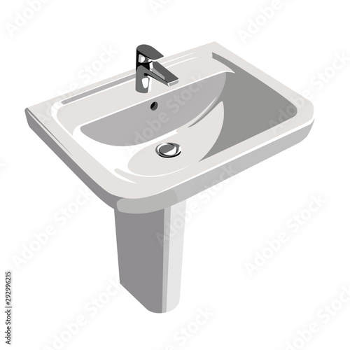 Sink reslistic vector illustration isolated