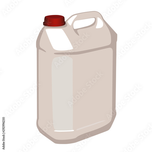 white plastic canister vector illustration