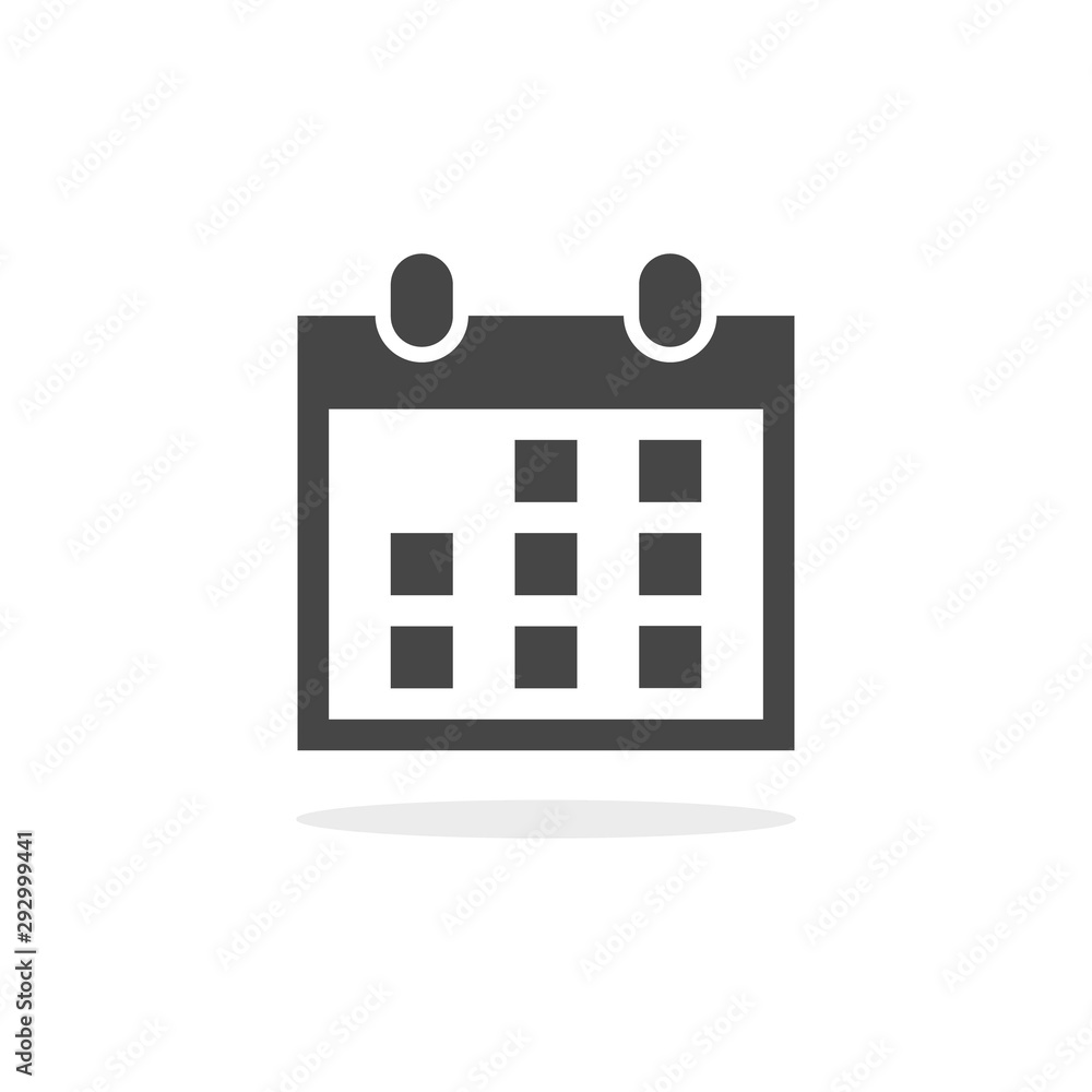 Calendar icon isolated on white Calendar icon isolated on white