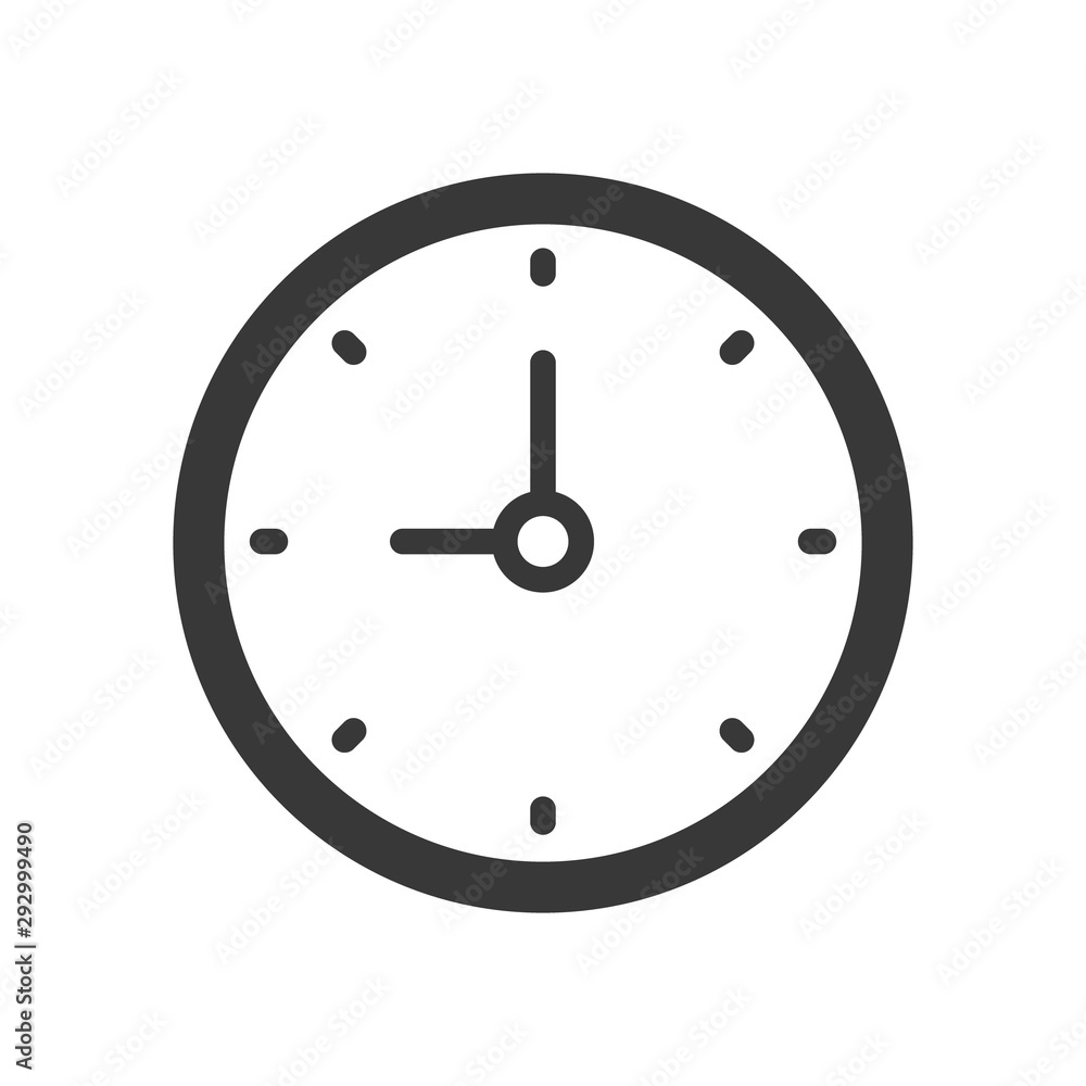 Clock circular outline icon logo Clock circular outline icon logo