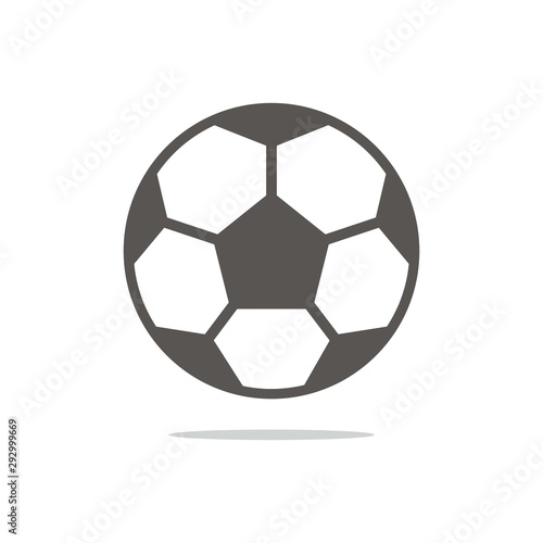 Football icon isolated on white